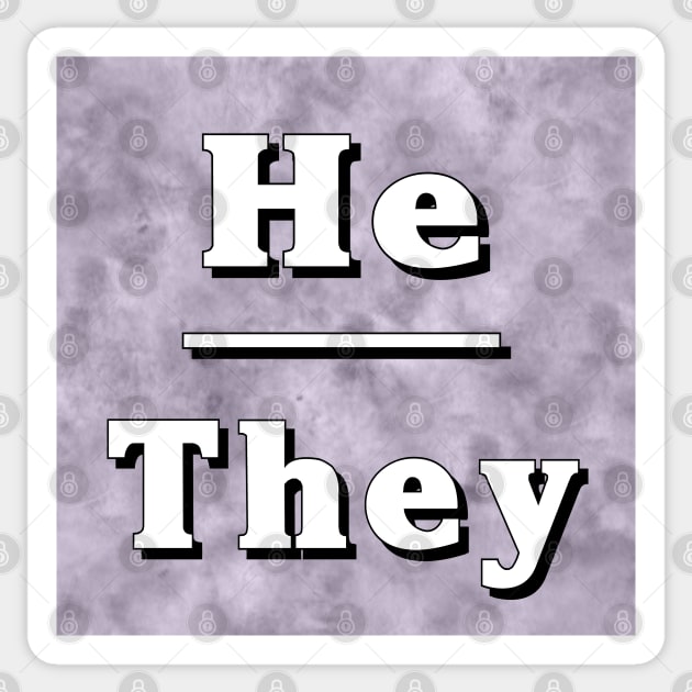 He-They Pronouns: Neutral Gray Sticker by Tiger Torre